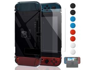 Dockable Case for Nintendo Switch Protective Accessories Cover Case for Nintendo Switch and Nintendo Switch JoyCon Controller with a Tempered Glass Screen Protector