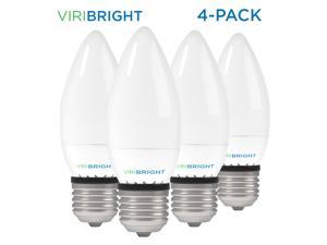 Viribright LED Candelabra Bulbs (3.2W), 25 Watt Equivalent LED Light Bulbs, Warm White (2700K), 270 Lumen, E26 LED Bulb Base - Pack of 4