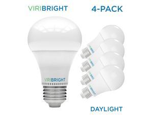 Viribright (13w) 100 Watt Equivalent LED Light Bulbs, Daylight (6500K), General Purpose A19 LED Bulbs w/ E26 Medium Base, 1400 Lumens, UL Listed, Pack of 4