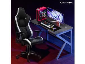 KARNOX Legend TR Racing Style Gaming Office Chair with Adjustable Height and Arm Rests, Ergonomic 170° Reclining, Locking High Back with Integrated Headrest (White) KARNOX Legend TR Racing Style Gaming Office Chair with Adjustable Height and Arm Rests, Ergonomic 170° Reclining, Locking High Back with Integrated Headrest (White)