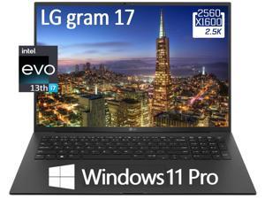 2023 LG Gram 17 Ultra Lightweight Business Laptop 13th Intel Evo Platform 12Core i71360P 173 IPS WQXGA 2560 x 1600 AntiGlare 16GB LPDDR4X RAM 512GB SSD Backlit KB WiFi 6E Win11 PRO
