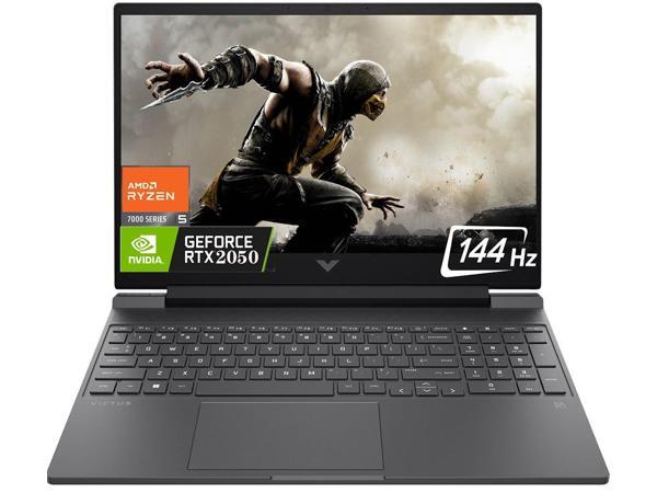 Notebook Gamer HP Victus Ryzen 5 4.6Ghz, 8GB, RTX 2050 4GB, 512GB SSD,  15.6'' FHD 144Hz 