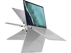 ASUS Chromebook Flip C433 2 in 1 Laptop, 14" Touchscreen FHD NanoEdge Display, Intel Core M3-8100Y Processor, 8GB RAM, 64GB eMMC Storage, Backlit Keyboard, Silver, Chrome OS, C433TA-M364