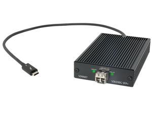 Solo10G SFP+ 10 Gigabit Ethernet Thunderbolt 3 Adapter with Short-Range SFP+ Transceiver