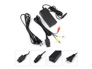 AC Adapter Power Supply Game Charger  AV Cable Cord Kits For  Gamecube