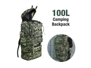 100L Outdoor Military Tactical Backpack Rucksack Large Camping Bag Travel Hiking