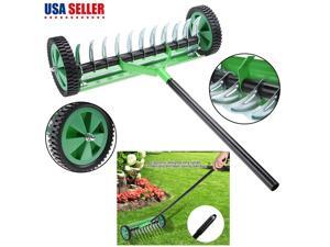 Rolling Lawn Aerator Heavy Duty Garden Yard Tool Push Manual Machine Roller Hand Rolling Lawn Aerator Heavy Duty Garden Yard Tool Push Manual Machine Roller Hand