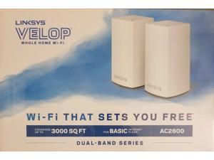 NEW - LINKSYS VELOP WHOLE HOME WIFI DUAL BAND MESH AC2600 (WHW0102) NEW - LINKSYS VELOP WHOLE HOME WIFI DUAL BAND MESH AC2600 (WHW0102)