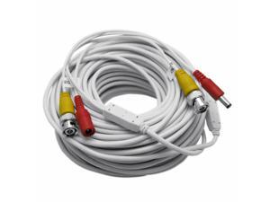 100 Feet WHITE BNC Video + DC Power Siamese Cable for CCTV Surveillance Camera 100 Feet WHITE BNC Video + DC Power Siamese Cable for CCTV Surveillance Camera