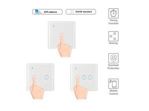 Wireless Switches WiFi Light Switch Smart Wall Work with Alexa Echo Google Home Assistant Controll APP Touchable Light Switch Phone IOS 1 2 3 Gang Wireless Switches WiFi Light Switch Smart Wall Work with Alexa Echo Google Home Assistant Controll APP Touchable Light Switch Phone IOS 1 2 3 Gang