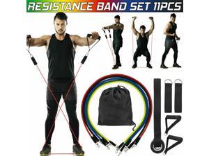 11 PCS Resistance Band Set Yoga Pilates Abs Exercise Fitness Tube Workout Bands 11 PCS Resistance Band Set Yoga Pilates Abs Exercise Fitness Tube Workout Bands