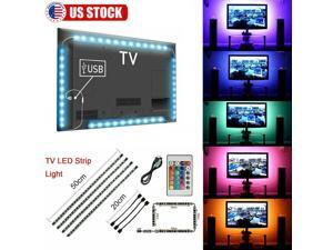 6.6FT TV PC LED Backlight 4pcs USB RGB 5050 Strip Light Remote Kit 5V 30Leds/M 6.6FT TV PC LED Backlight 4pcs USB RGB 5050 Strip Light Remote Kit 5V 30Leds/M