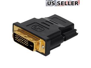 DVI-D Male 24+1 pin to HDMI Female 19-pin HD HDTV Monitor Display Adapter