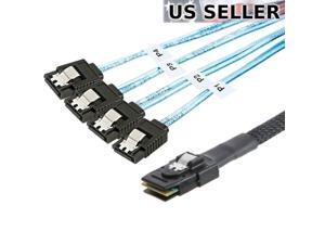Mini SAS to 4-SATA SFF-8087 Multi-Lane Forward Breakout Internal Cable 50CM Mini SAS to 4-SATA SFF-8087 Multi-Lane Forward Breakout Internal Cable 50CM