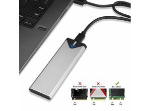 Portable Metal mSATA to 2.5 SATA III HDD SSD Converter Adapter with Aluminium Enclosure Case Wendry Mini SATA to SATA III Converter