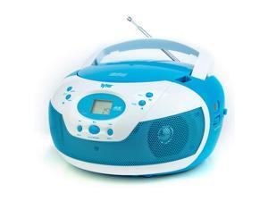 Tyler Portable Neon Blue Stereo CD Player with AM/FM Radio and Aux & Headphone Jack Line-In (TAU105-NBL) Tyler Portable Neon Blue Stereo CD Player with AM/FM Radio and Aux & Headphone Jack Line-In (TAU105-NBL)