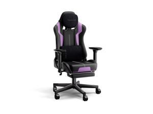 NOKAXUS Gaming Chair With Adjustable  Footrest Armrest Head and Lumbar Pillow Black/Purple