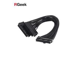24 Pin 2-Way Dual PSU Power Supply Starting Cable for ATX Motherboard (30cm) for Mining