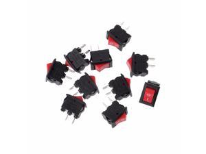 10 Pcs Latching SPST Push Button Power 2Pin Switch SW-3 Switches AC 250V 2A/8A