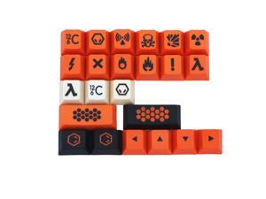 23 Keys PBT Thickened Key Cap Carbon Dye Sublimation Cherry Height Mechanical Keyboard Keycaps For Corsair Cherry Razer Filco