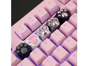 1pc zomo Aluminum & Silicone Kitty Paw Artisan Keycap cat pad CNC anodized aluminum body Compatible with Cherry MX switches