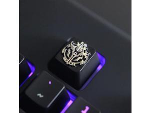 1pc zinc-plated aluminum alloy ZNAL903 key cap for OverLord Mechanical keyboard Stereoscopic relief keycap R4 Height