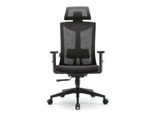 SIHOO Home Office Chair with Ergonomic Design, Breathable Mesh Back and High Quality Sponge Cushion, for Home & Office, Black