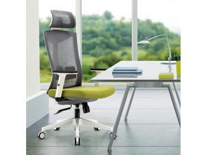 SIHOO Ergonomic Home Office Chair with Breathable Mesh Back, High Quality Sponge Cushion and Multiple Adjustable Functions, Grey Green