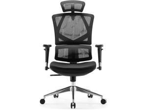 SIHOO Ergonomic Office Chair - High Back Desk Chair with Lumbar Support, 3D Armrest and Adjustable Height Backrest - Thick Seat Cushion Breathable Mesh Computer Chair (Black)