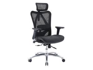 SIHOO High-Back Ergonomic Office Chair, Mesh Desk Chair with Adjustable 3D Armrest, Lumbar Support and Headrest, for Home & Office, Black