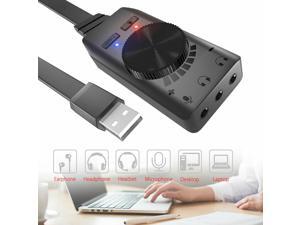 External USB Sound Card Audio Adapter 3.5mm Stereo For Headset Mic PS4 Laptop PC External USB Sound Card Audio Adapter 3.5mm Stereo For Headset Mic PS4 Laptop PC