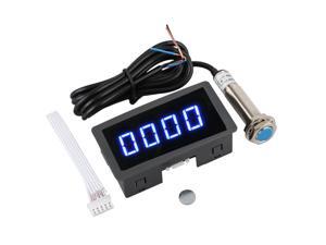 4 Digital LED Tachometer RPM Speed Meter + Hall Proximity Switch Sensor NPN 4 Digital LED Tachometer RPM Speed Meter + Hall Proximity Switch Sensor NPN