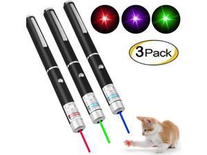 Laser Pointer Pen 900Mile Strong Green Blue Red Light Visible Beam Lazer 3 Packs