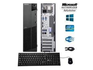 Refurbished: Grade A -Lenovo ThinkCentre M83 SFF Desktop PC Intel Core i7 4th Gen 4770 @ 3.40Ghz Dual Monitor support Free WiFi Adapter