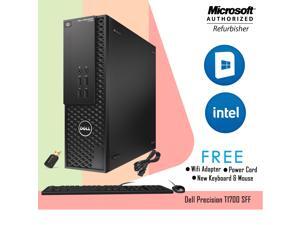 Refurbished: Dell Precision T1700 SFF  Grade A Desktop PC Computer Core i5 4th Gen 4570 @ Upto 3.60 Ghz 8GB DDR3 1TB SSD ( 2 X Display Port , USB 3.0 ) Win 10 Home New Keyboard & Mouse Combo -Full Set