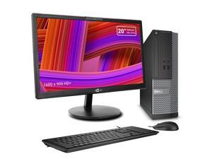 Dell Optiplex 3020 SFF Desktop PC Core i5 4th Gen 4570 @ 3.20Ghz 8GB 512GB SSD With Brand 20" Inch Video Conferencing Webcam Monitor - Windows 10 Pro, DVD With Free Keyboard, Mouse,Power cord.