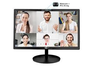 Webcam Monitor TECNII 20 Inch  (2022W) LED Backlit, Built-in Web Camera, Microphones, Speakers, HDMI VGA Inputs for Home and Office| Black