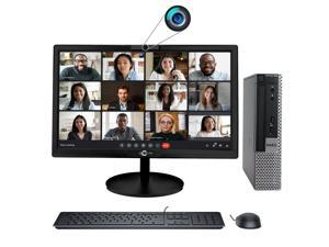 DELL Desktop PC Computer 9020 USFF Core i5- 4th Gen 4570S 3.20 Ghz upto 3.60 Ghz 16GB RAM 256GB SSD With 20" Inch Video Conferencing Screen Monitor - Windows 10 Pro,Wired KB & Mouse, WIFi Adapter
