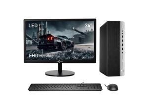 HP EliteDesk 800 G3 SFF Business Desktop PC Core i7 6700 Upto 4.00Ghz 16GB DDR4 RAM New 512GB SSD with New 24" Monitor (HDMI) -Windows 10 Pro, Free Keyboard, Mouse, DP to HDMI Adapter
