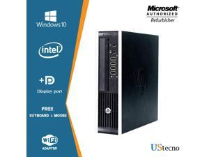 Refurbished: Hp Compaq Elite 8200 USFF Desktop Computer Intel Core i5 2400S 8GB 256GB SSD DVD Windows 10 Professional New Free Keyboard, Mouse,Power cord,WiFi Adapter