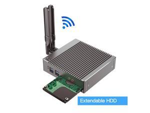 Fanelss Rugged Mini PC,Intel Celeron N2940,Desktop Computer,Palm Size,Windows 10 Pro/Linux Ubuntu,(Silver),for PXE,WOL,WiFi,BT4.0,2HDMI,2LAN,4USB2.0,2USB3.0,(8G RAM/128G SSD/1TB HDD) Fanelss Rugged Mini PC,Intel Celeron N2940,Desktop Computer,Palm Size,Windows 10 Pro/Linux Ubuntu,(Silver),for PXE,WOL,WiFi,BT4.0,2HDMI,2LAN,4USB2.0,2USB3.0,(8G RAM/128G SSD/1TB HDD)