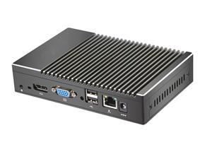 Mini PC,Desktop Computer,AMD A6 1450 Quad core,with Windows 10 Pro/Linux Ubuntu support,(Black),[HUNSN BH05b],[VGA/HDMI/LAN/ 4*USB2.0/2*USB3.0/Fanless],(8G RAM/128G SSD)