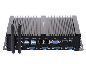 Fanless Industrial PC, Mini Computer, Intel Core I5 3317U, NIM02, Windows XP / 10 or Linux Ubuntu, AC WiFi/BT4.0/VGA/HDMI/2LAN/4COM RS232/4USB2.0/4USB3.0, (8G RAM/128G SSD)