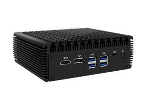 Micro Firewall Appliance, Intel Celeron J4125, HUNSN RJ15, Mini PC, pFsense Plus, Mikrotik, OPNsense, VPN, Router PC, AES-NI, 4 x Intel 2.5GbE I226-V LAN, HDMI, DP, SIM Slot, 4G RAM, 32G SSD