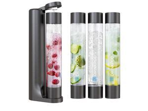 Drinkpod FIZZpod Soda Maker - Fizzy Sparkling Water & Soda Maker with 3 PET Bottles, 3 Caps, 1 Fizz Infuser and Manual - Make Homemade Sparkle Water, Juice, Coffee, Tea and Cocktail Drinks with Fruit Drinkpod FIZZpod Soda Maker - Fizzy Sparkling Water & Soda Maker with 3 PET Bottles, 3 Caps, 1 Fizz Infuser and Manual - Make Homemade Sparkle Water, Juice, Coffee, Tea and Cocktail Drinks with Fruit