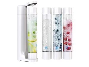 Drinkpod FIZZpod Soda Maker - Fizzy Sparkling Water & Soda Maker with 3 PET Bottles, 3 Caps, 1 Fizz Infuser and Manual - Make Homemade Sparkle Water, Juice, Coffee, Tea and Cocktail Drinks with Fruit Drinkpod FIZZpod Soda Maker - Fizzy Sparkling Water & Soda Maker with 3 PET Bottles, 3 Caps, 1 Fizz Infuser and Manual - Make Homemade Sparkle Water, Juice, Coffee, Tea and Cocktail Drinks with Fruit