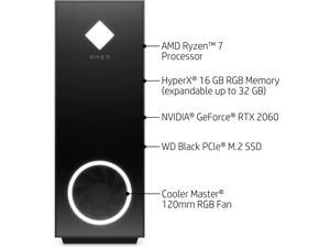 Refurbished HP OMEN 30L GT130024 AMD Ryzen R73700X 36GHzCPU 16GBRAM 256GBSSD 1TBHDD RTX20606GB Windows 10 Home