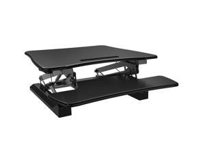 Posidesk 29" Medium Executive Sit-Stand Desk with Smart Rail for Mobile Devices