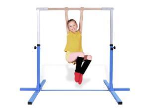 blue--Adjustable Gymnastics Horizontal Bar for Kids blue--Adjustable Gymnastics Horizontal Bar for Kids