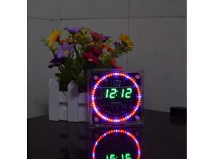 Geekcreit Upgrade DIY EC1515B DS1302 Light Control Rotation LED Electronic Clock Kit Size 81x81x2mm